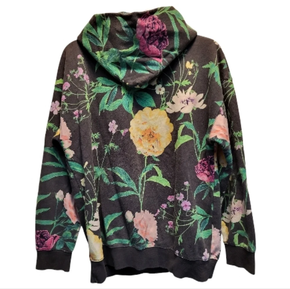 GAP Teen Eco-Friendly Dark Unisex Hoodie in 'Summer Floral' - Size 14-16*